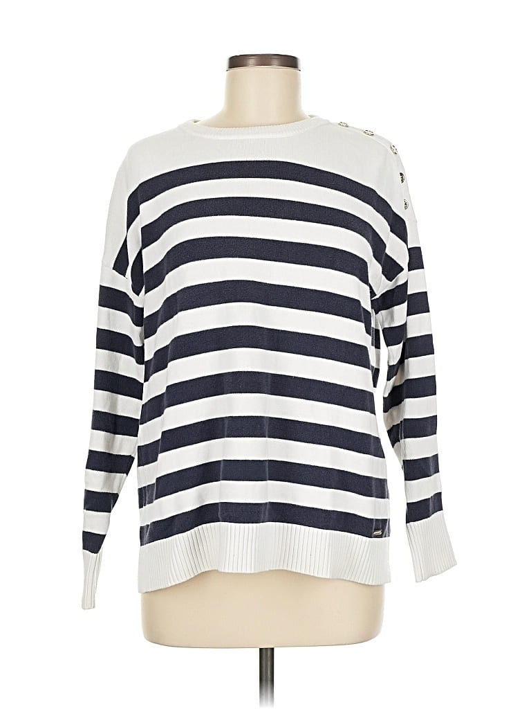 Pre-owned Tommy Hilfiger Pullover Sweater In White