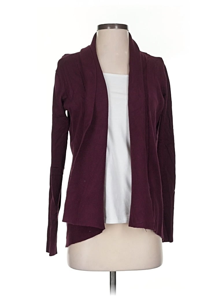 Pre-owned Lety & Me Cardigan Sweater In Burgundy