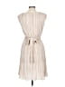 DKNY 100% Polyester Stripes Tan Cocktail Dress Size 10 - photo 2