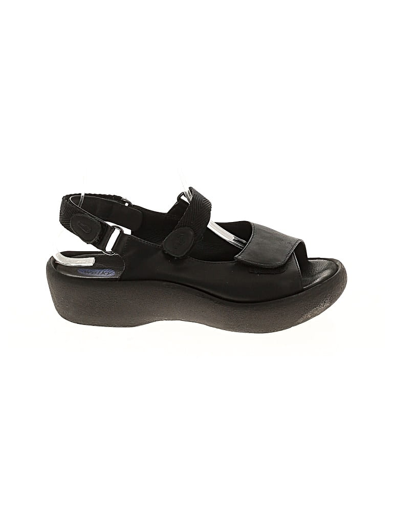 Pre-owned Wolky Sandals In Black