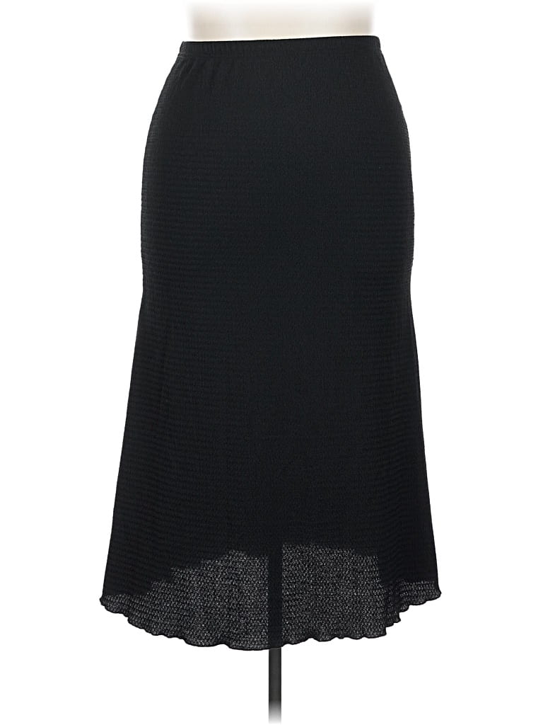 Pre-owned Shein Curve Formal Skirt In Black