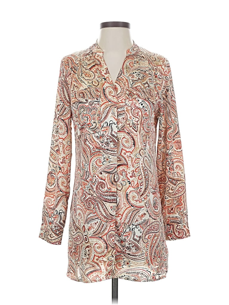 Pre-owned Chico's 3/4 Sleeve Blouse In White