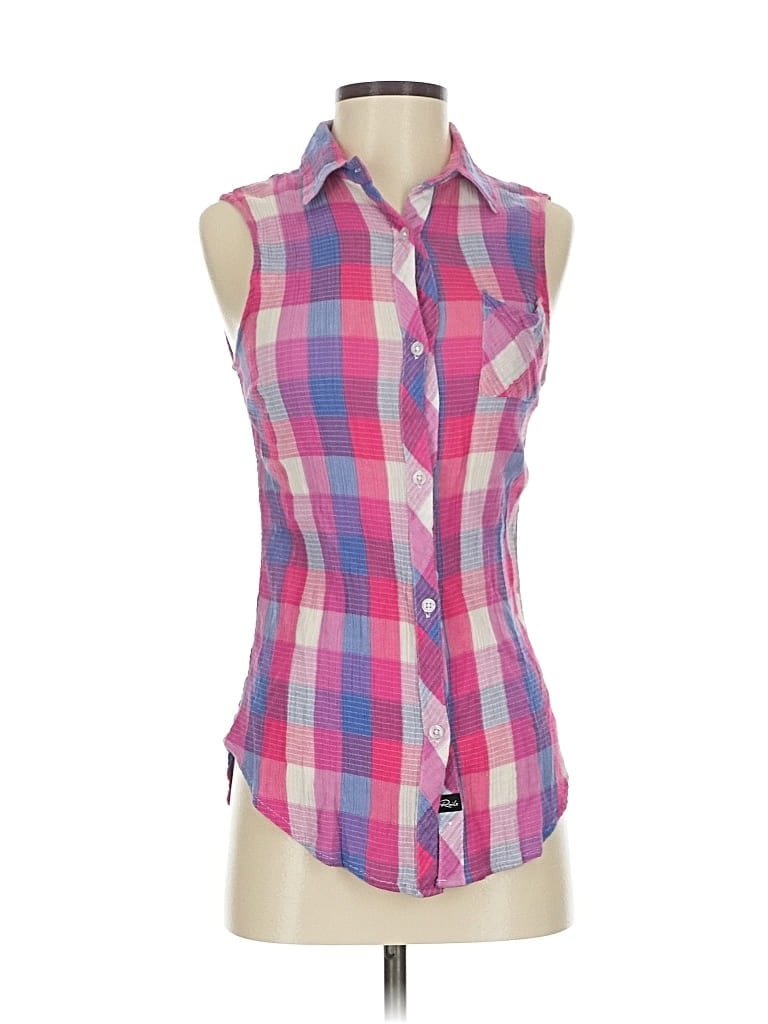 Pre-owned Rails Sleeveless Button Down Shirt In Pink