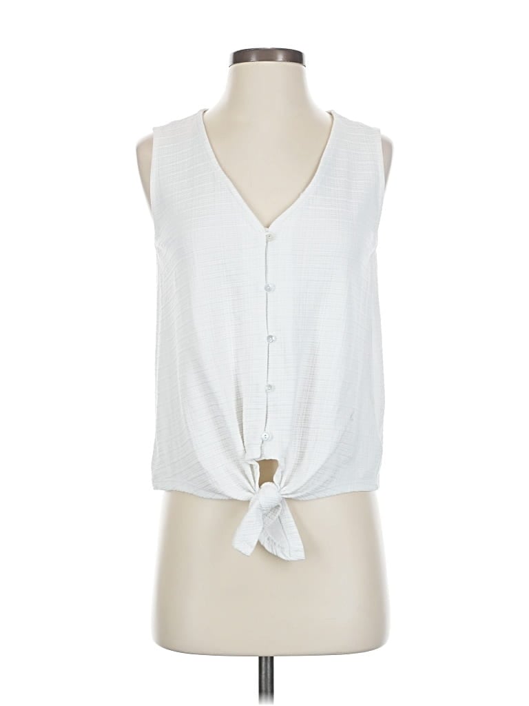 Pre-owned Lucky Brand Sleeveless Blouse In White