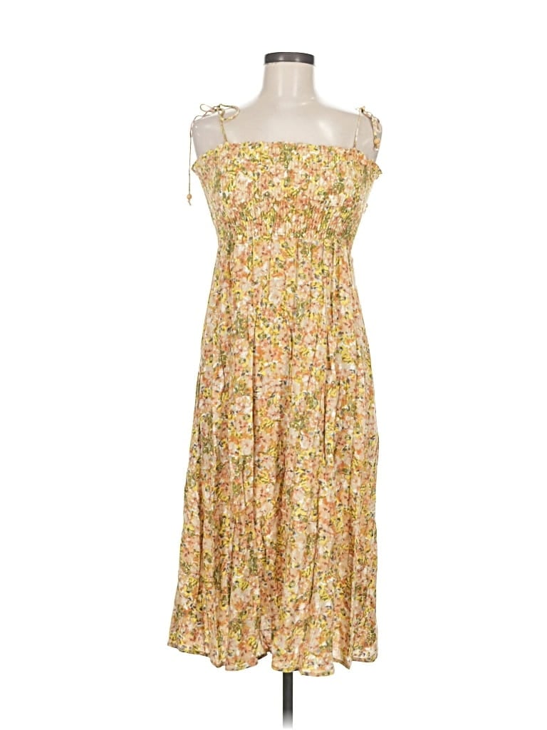 Pre-owned Girl And The Sun Casual Dress In Yellow