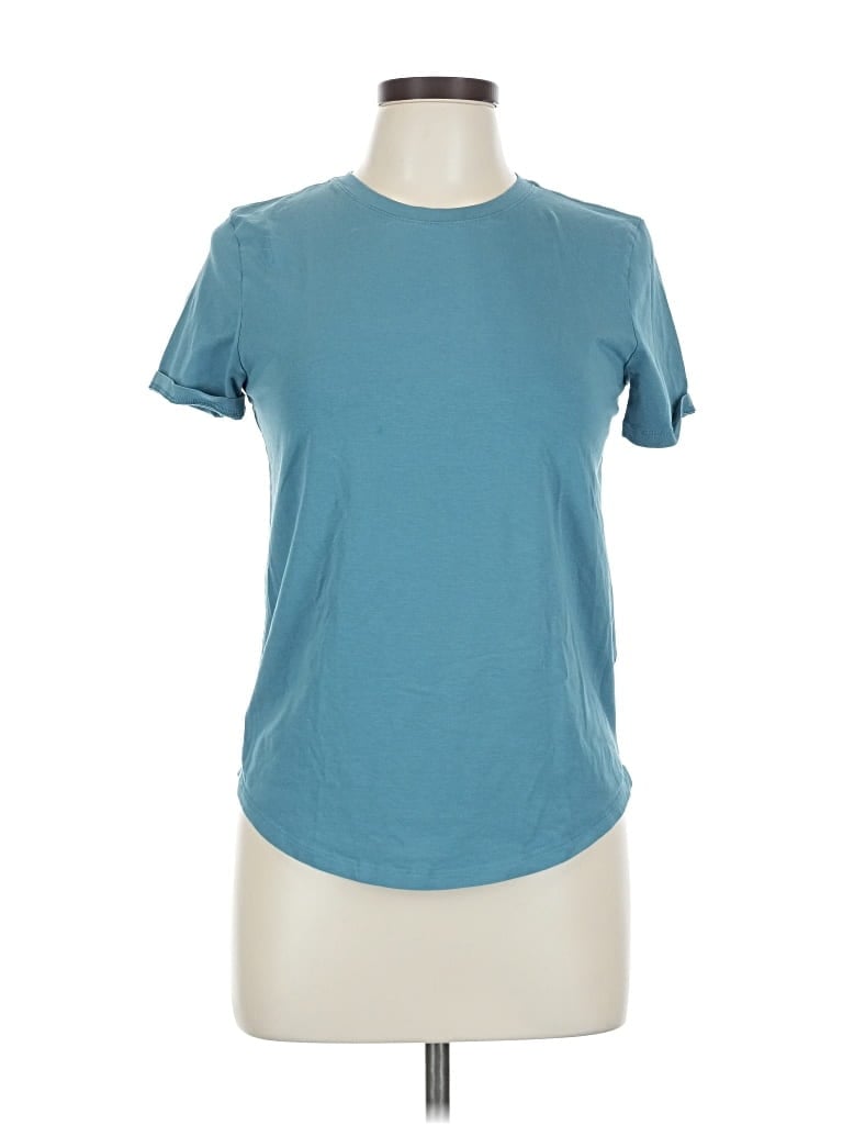 Pre-owned Lululemon Athletica Short Sleeve T-shirt In Blue