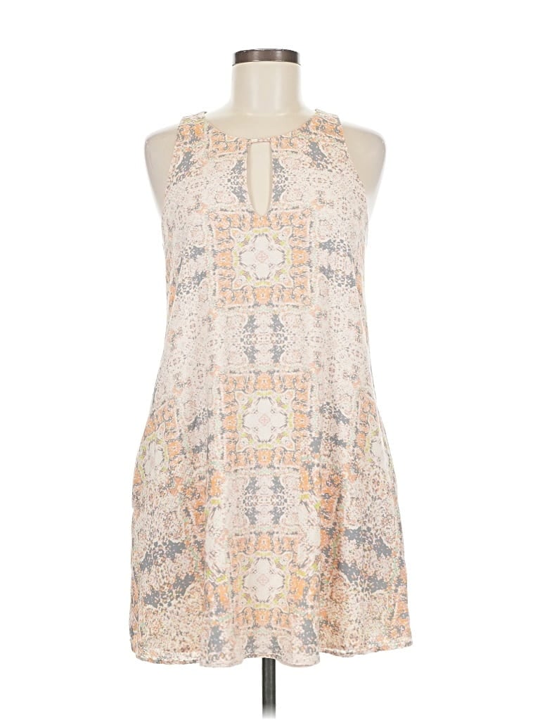 Pre-owned Lavender Brown Casual Dress In White