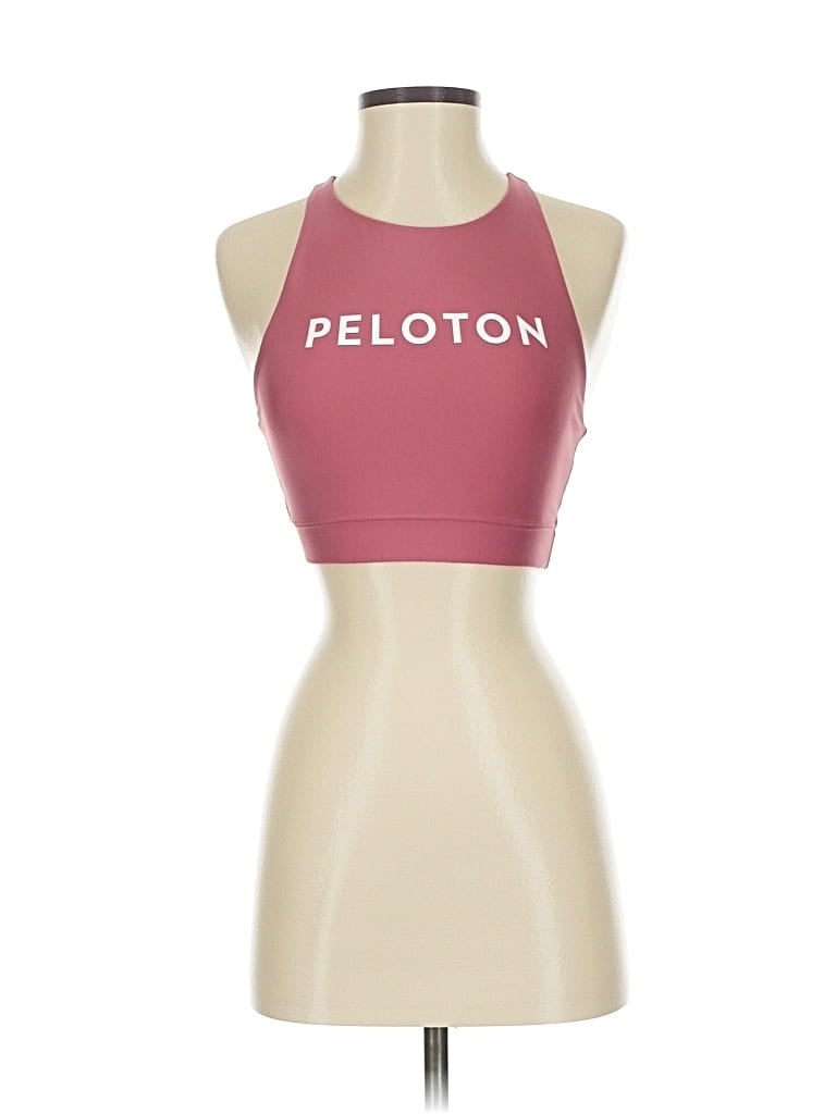 Pre-owned Peloton Tank Top Pink Halter Neckline Tops