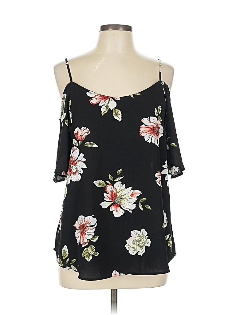 Pre-owned Kaileigh Sleeveless Blouse In Black