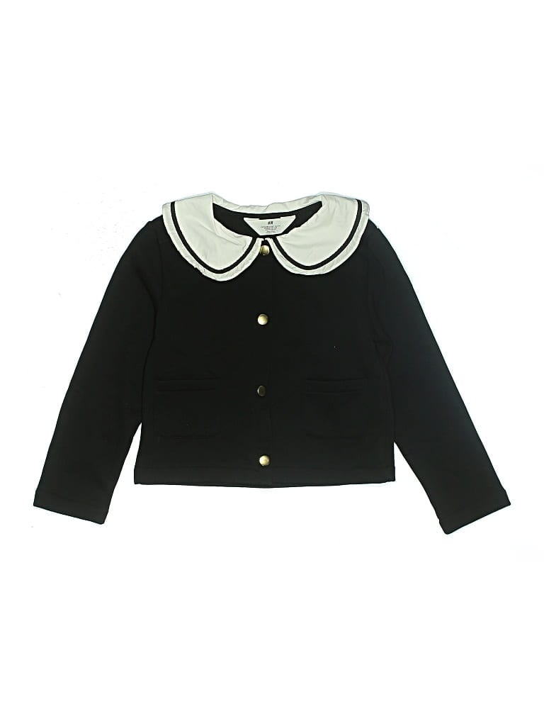 Pre-owned H&m Kids' Long Sleeve Blouse In Black