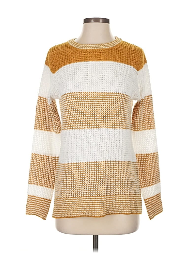 Pre-owned Pink Clover Pullover Sweater In Gold