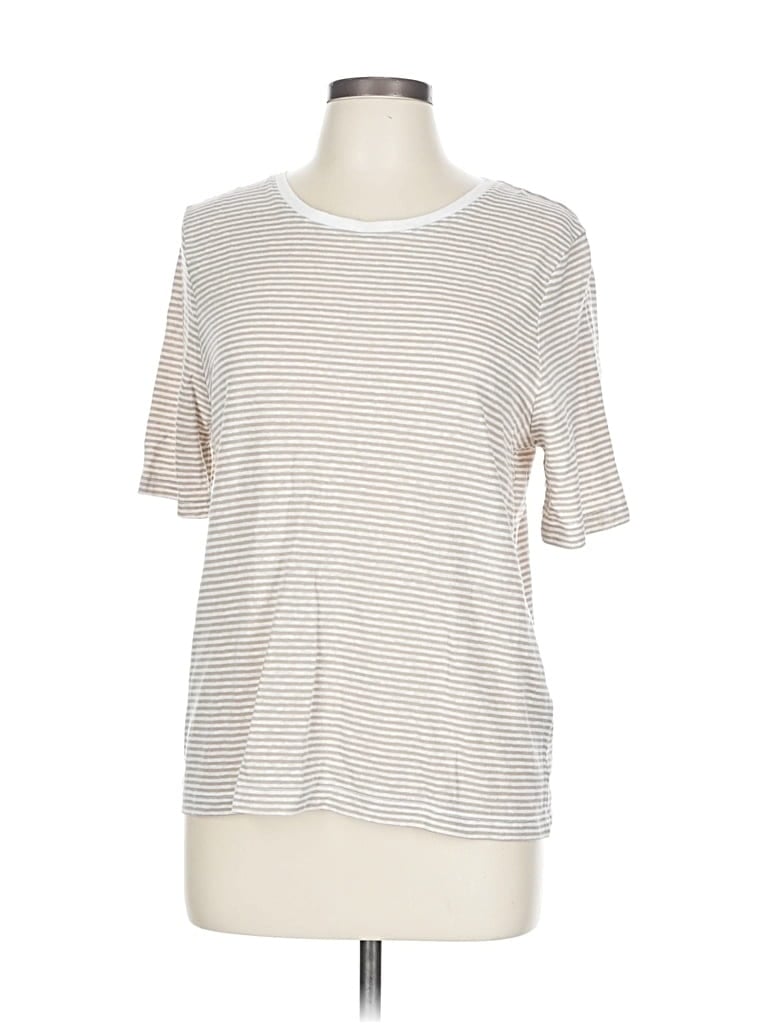 Pre-owned Banana Republic Factory Store Short Sleeve T-shirt In White