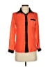 Alyssa 100% Polyester Color Block Orange 3/4 Sleeve Blouse Size S - photo 1