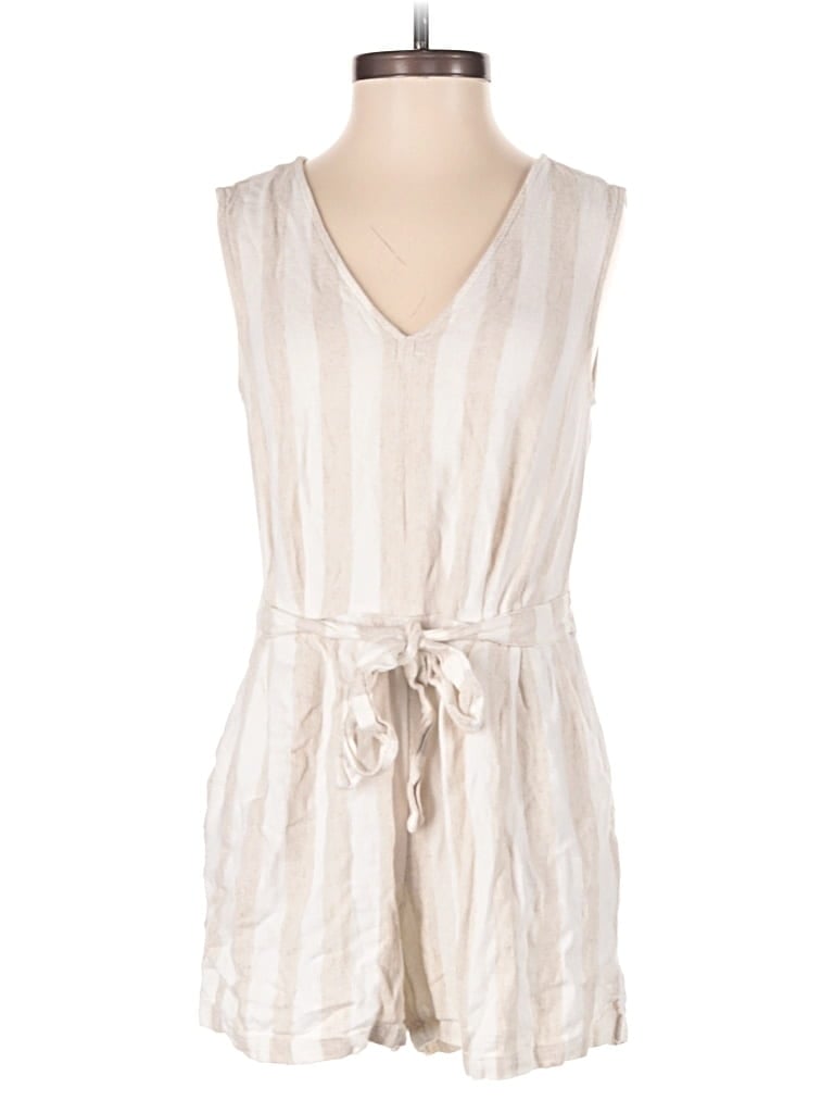 Pre-owned Ann Taylor Loft Romper In White