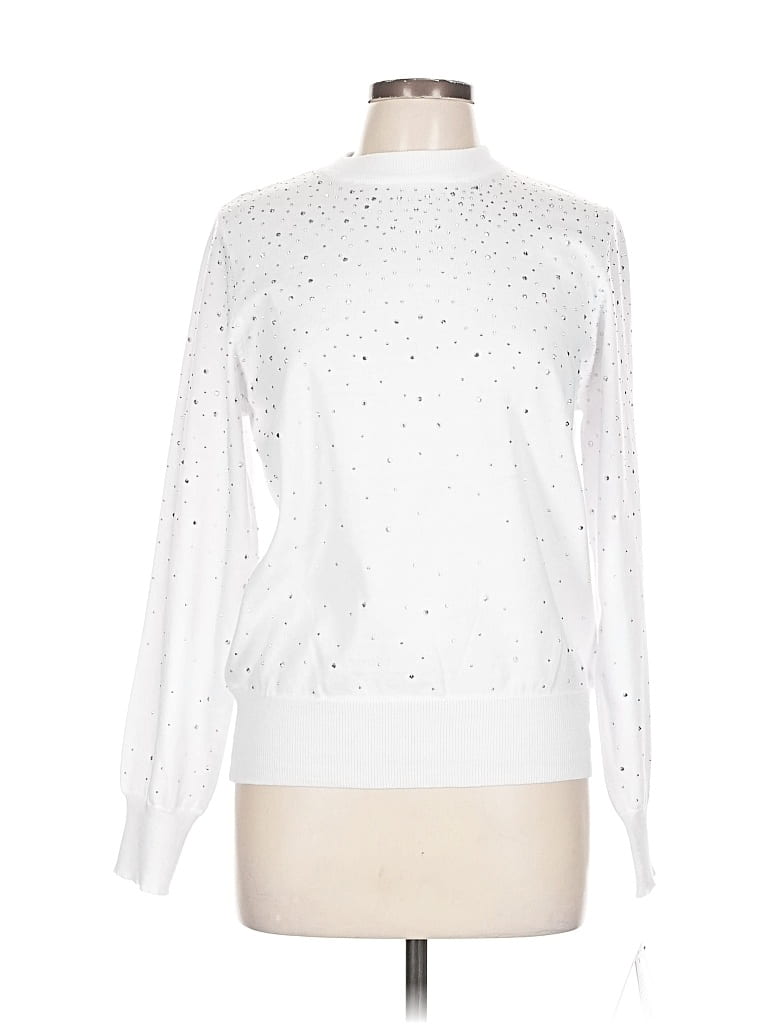 Pre-owned Nanette Lepore Sweatshirt In White
