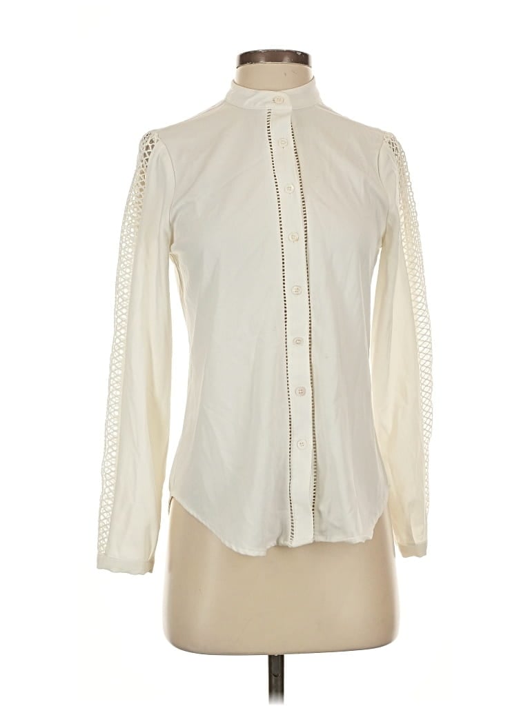 Pre-owned Vince Camuto Long Sleeve Blouse In White
