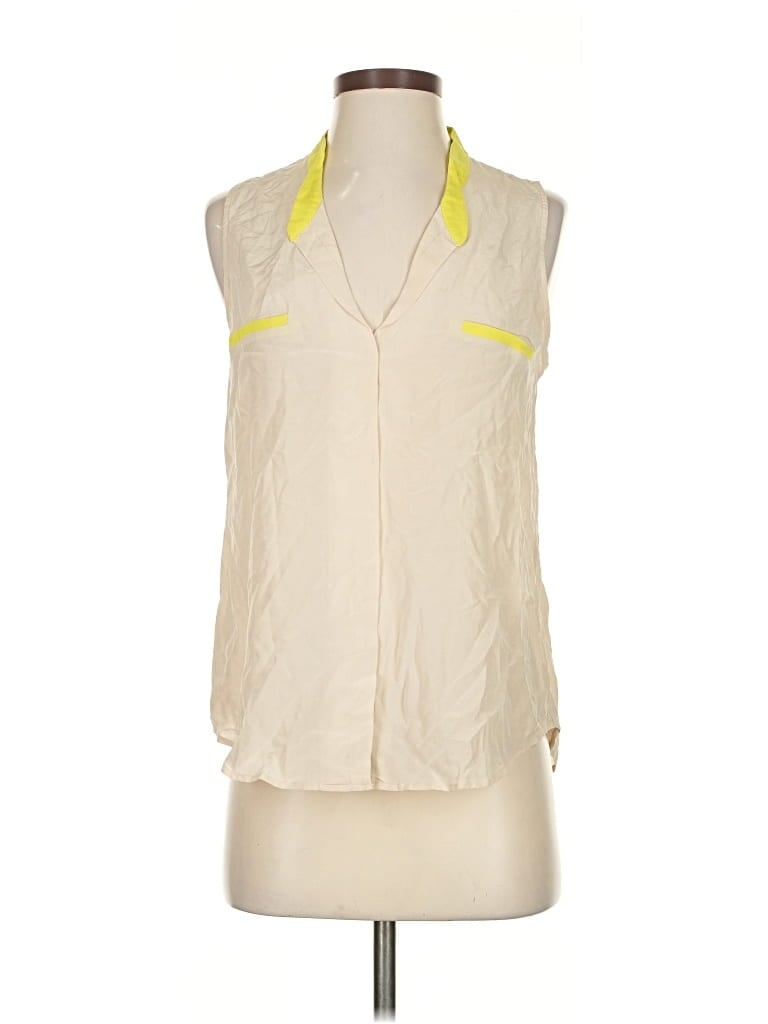 Pre-owned Rory Beca Sleeveless Button Down Shirt In Yellow