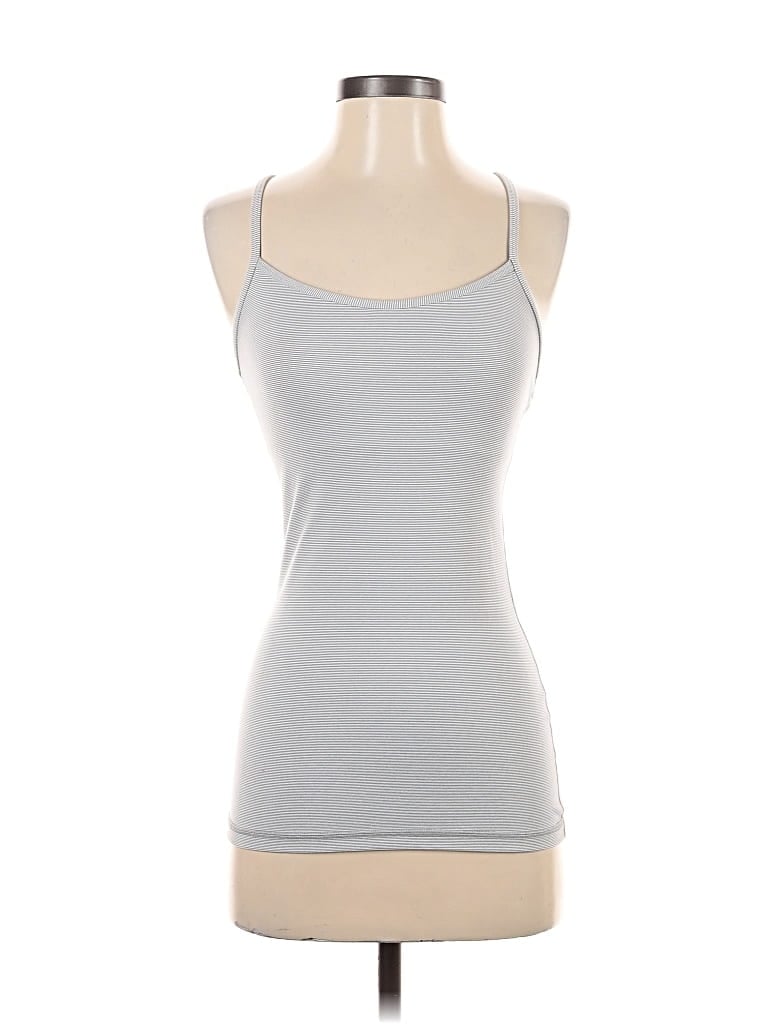 Pre-owned Lululemon Athletica Tank Top Silver Halter Neckline Tops