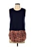 MICHAEL Michael Kors Blue Sleeveless Top Size L - photo 1