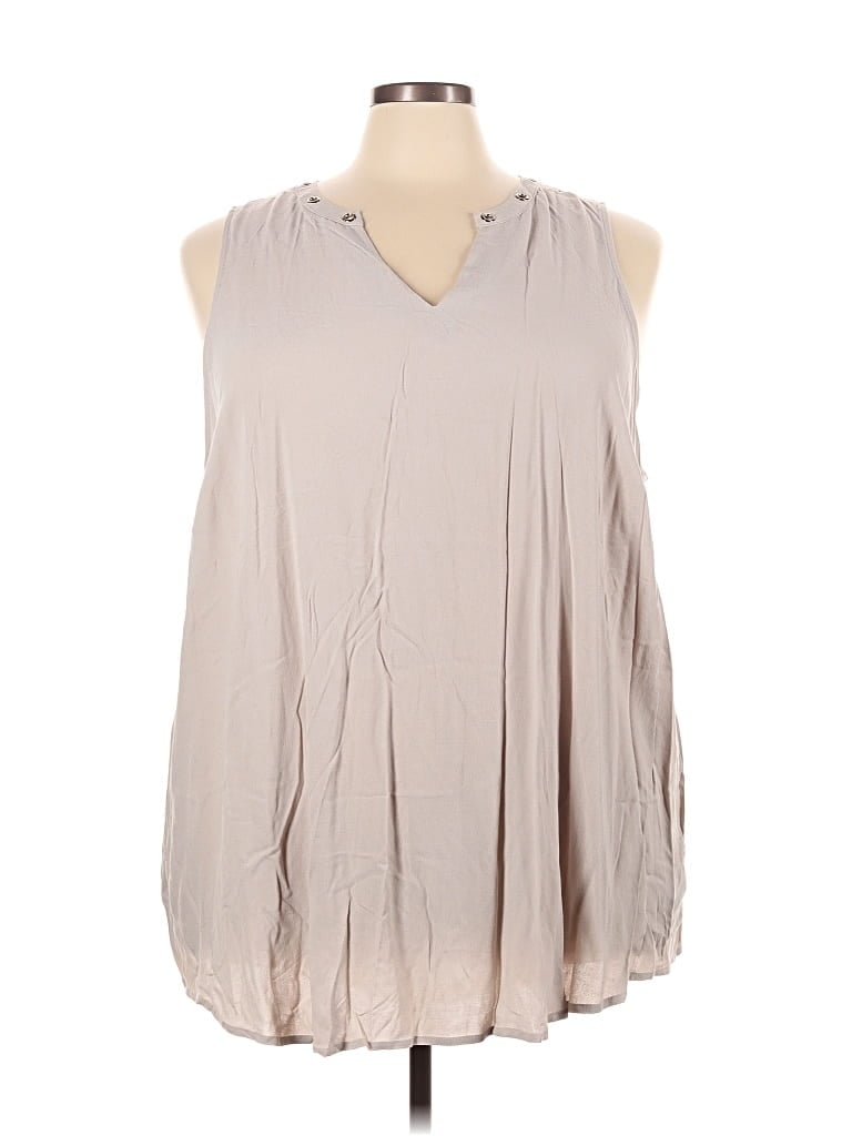 Torrid Sleeveless Blouse In Neutral