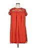 AUW 100% Polyester Solid Orange Casual Dress Size 1X - photo 1