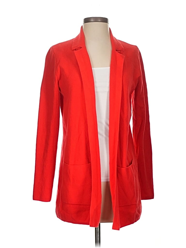 Pre-owned Ann Taylor Loft Cardigan Sweater In Red