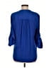 Ellen Tracy Blue 3/4 Sleeve Blouse Size M - photo 2