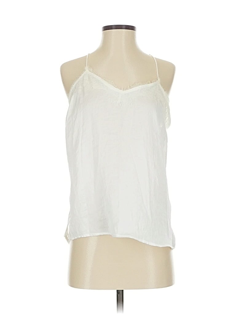 Pre-owned Nine West Tank Top Ivory Halter Neckline Tops In White