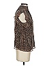 1.State Animal Print Brown Sleeveless Blouse Size XS - photo 4