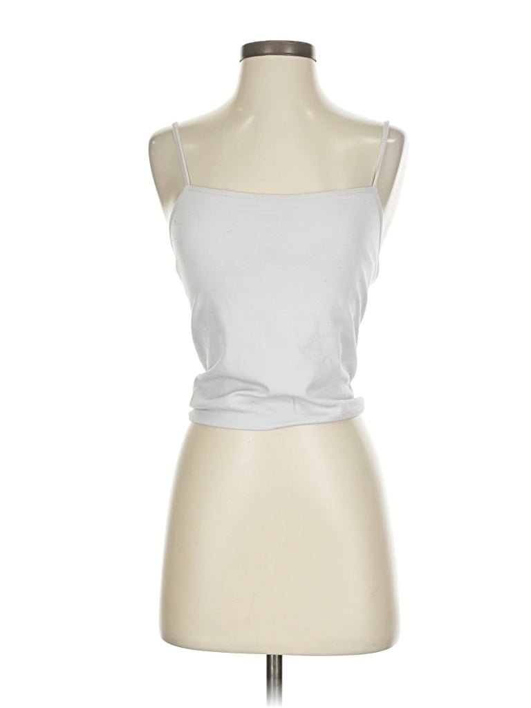 Pre-owned A New Day Tank Top Silver Strapless Neckline Tops