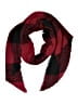 Unbranded Plaid Burgundy Red Scarf One size - photo 1