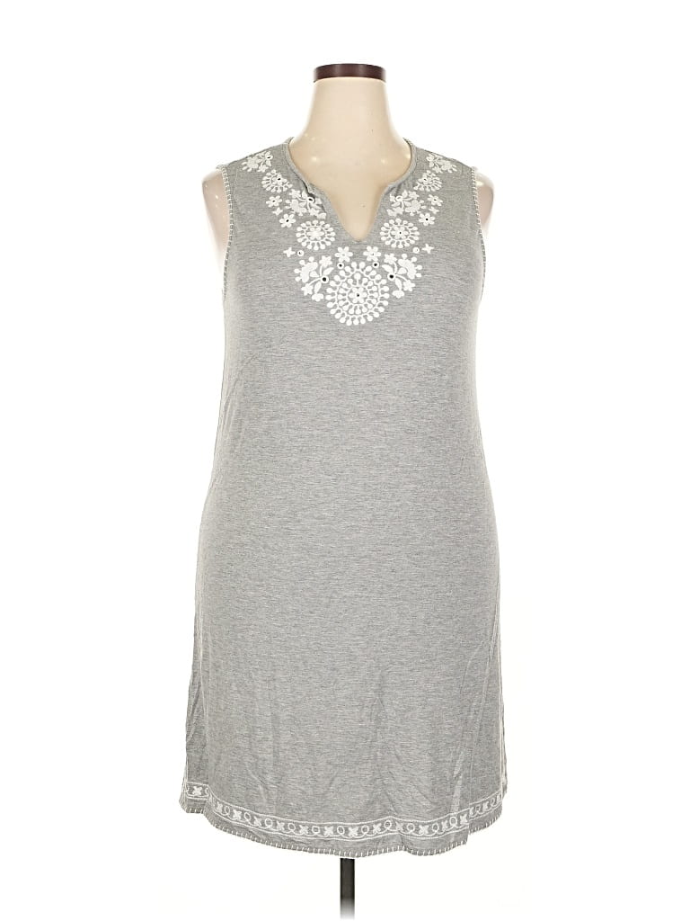Pre-owned Grace Elements Casual Dress In Gray