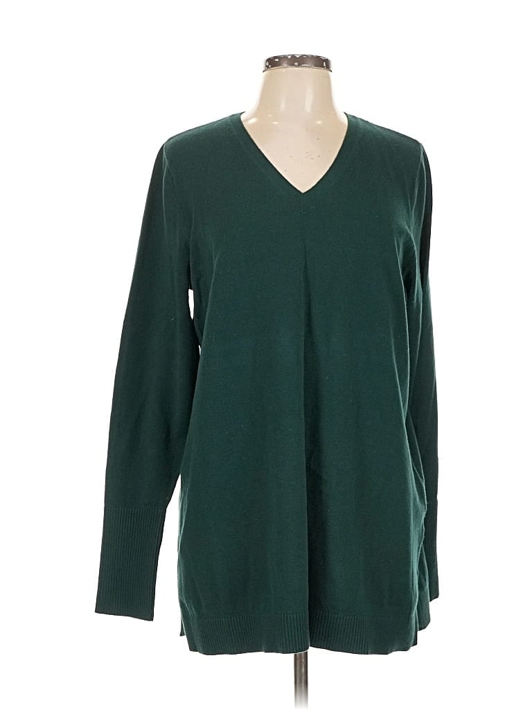 Pre-owned Jjill Pullover Sweater In Green