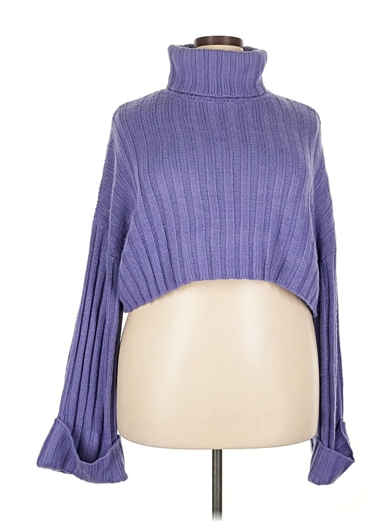 Pre-owned Arizona Jean Company Turtleneck Sweater In Purple