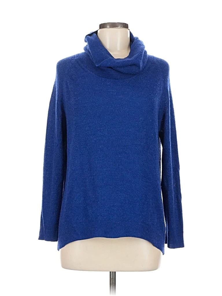Pre-owned Coldwater Creek Turtleneck Sweater In Blue