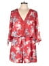 City Triangles 100% Polyester Floral Red Romper Size XL - photo 1
