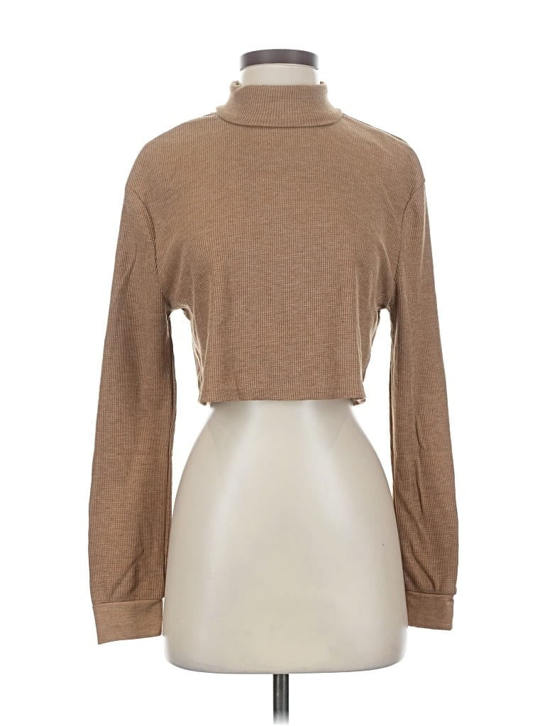 Pre-owned Double Zero Turtleneck Sweater In Brown