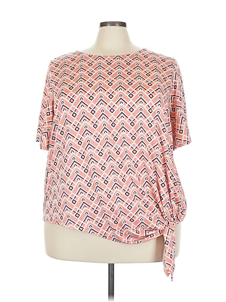 Pre-owned Como Blu Short Sleeve T-shirt In Pink