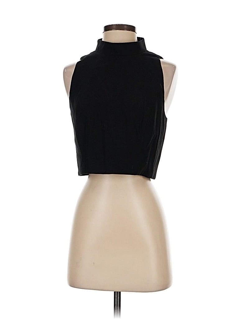 Pre-owned Black Halo Sleeveless Top Black Halter Neckline Tops