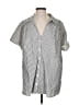 Style&Co Stripes Gray Short Sleeve Button-Down Shirt Size 24 waist - photo 1