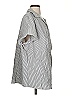 Style&Co Stripes Gray Short Sleeve Button-Down Shirt Size 24 waist - photo 4