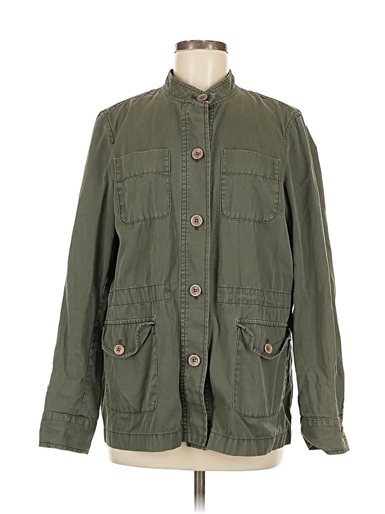 Pre-owned Lands' End Jacket In Green