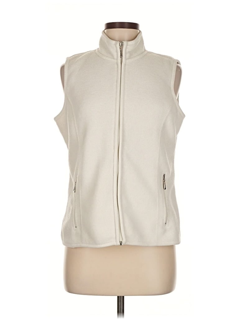 Pre-owned Karen Scott Sport Vest In White