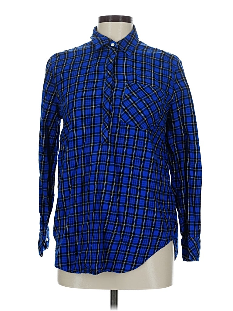 Pre-owned Gap Long Sleeve Button Down Shirt In Blue