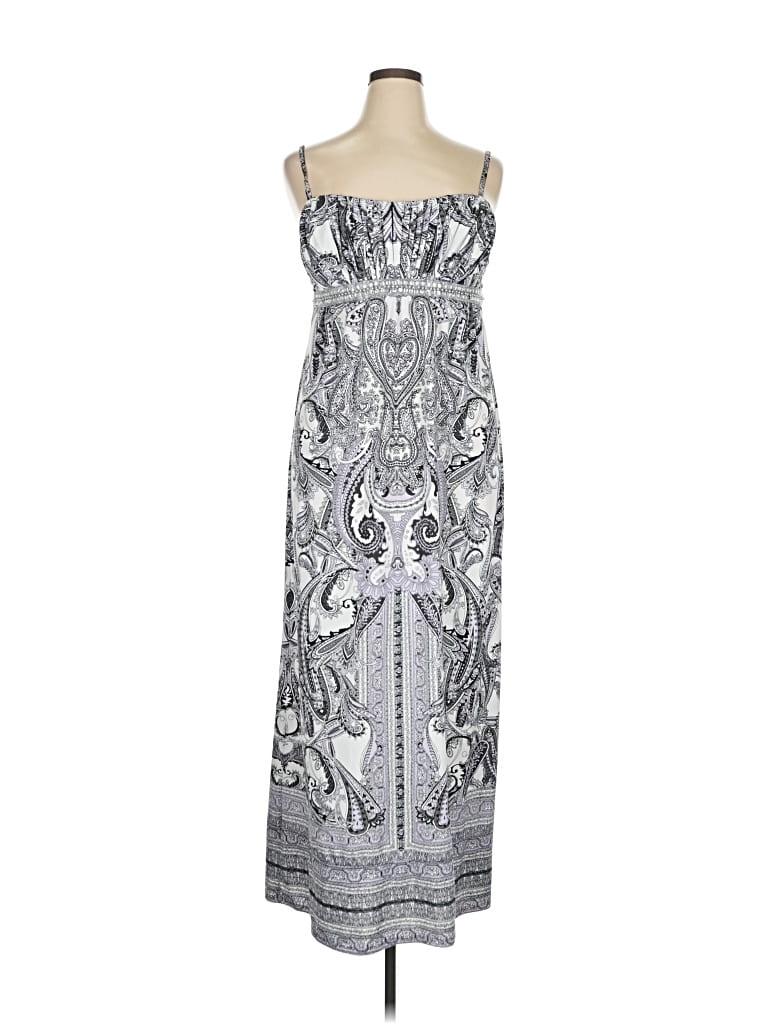 Pre-owned Inc International Concepts Casual Dress In Silver