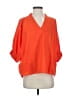 Harshman 100% Cotton Orange 3/4 Sleeve Blouse Size XS - photo 1