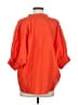 Harshman 100% Cotton Orange 3/4 Sleeve Blouse Size XS - photo 2