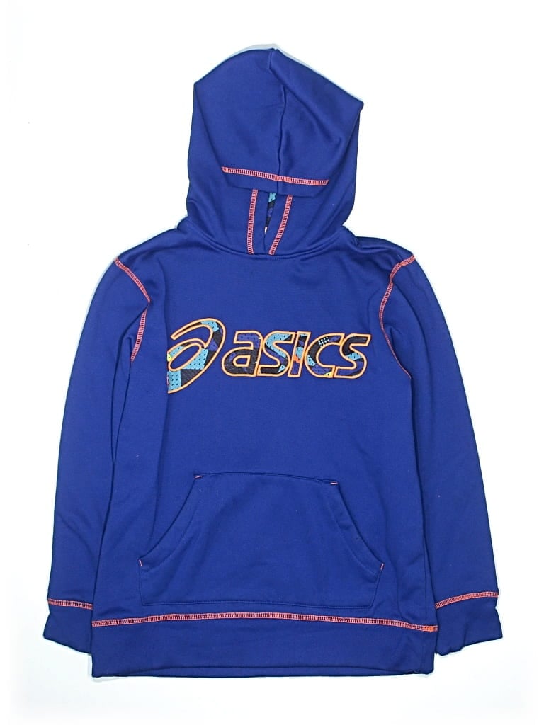 Pre-owned Asics Kids' Pullover Hoodie In Blue