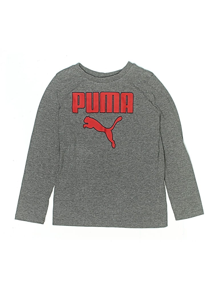 Pre-owned Puma Kids' Long Sleeve T-shirt In Gray