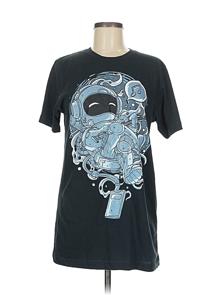 Pre-owned Design By Humans Short Sleeve T-shirt In Black